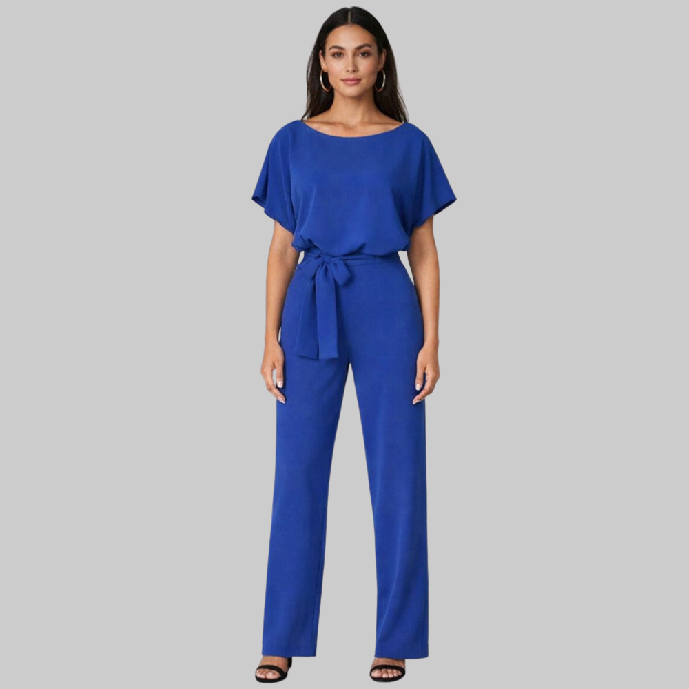 Hannah Combinaison Femme Élégante Large – Combinaison avec Taille Lacets et Coupe Slim