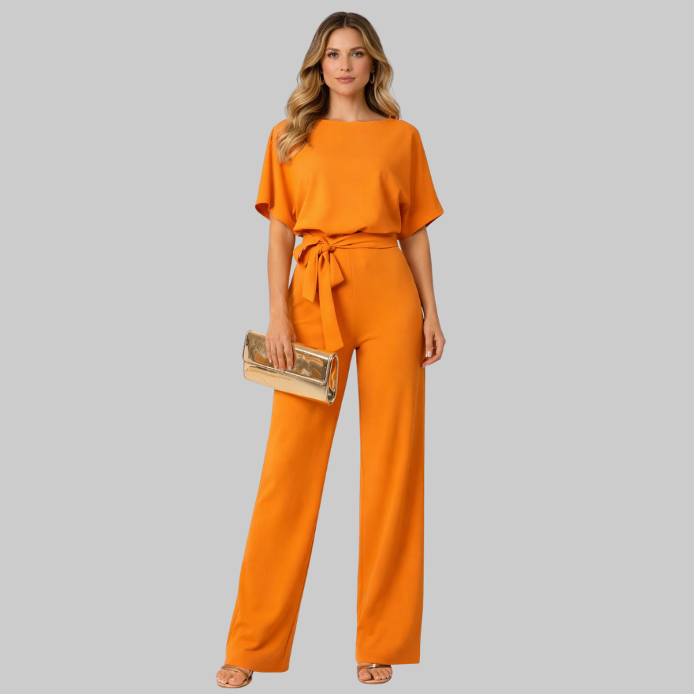 Hannah Combinaison Femme Élégante Large – Combinaison avec Taille Lacets et Coupe Slim