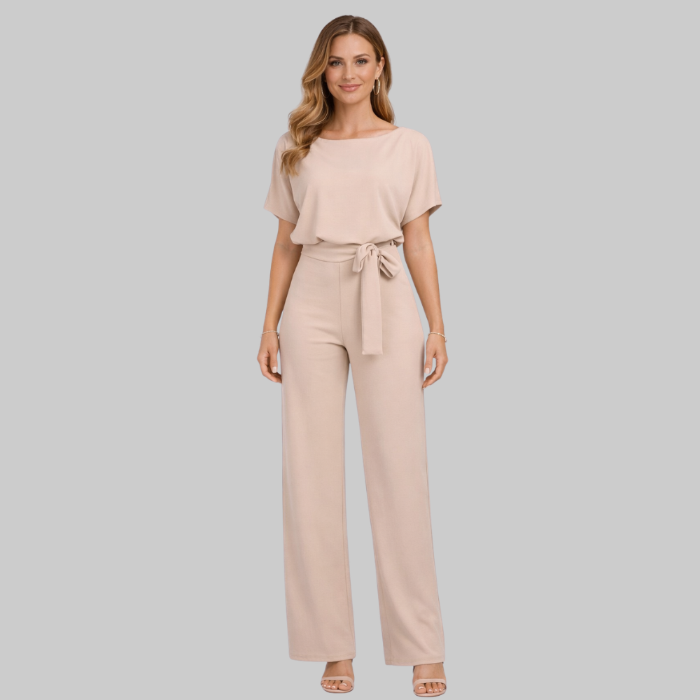 Hannah Combinaison Femme Élégante Large – Combinaison avec Taille Lacets et Coupe Slim