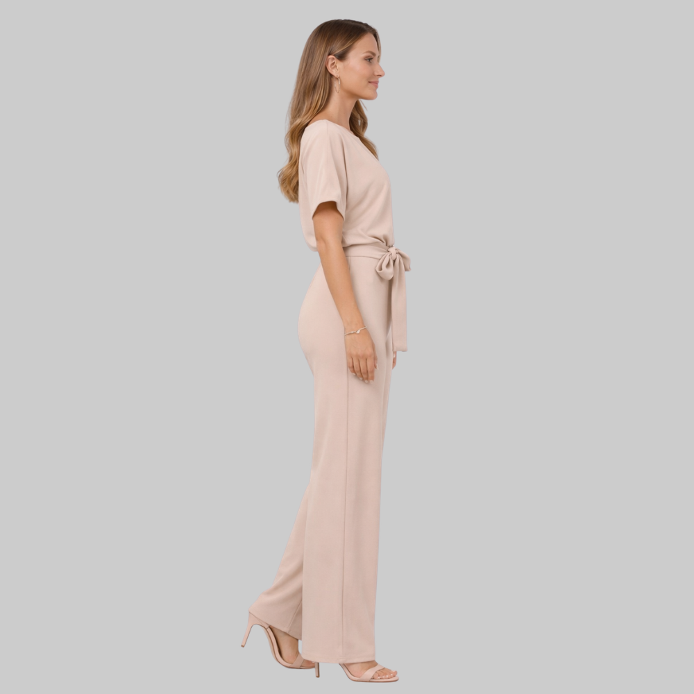 Hannah Combinaison Femme Élégante Large – Combinaison avec Taille Lacets et Coupe Slim