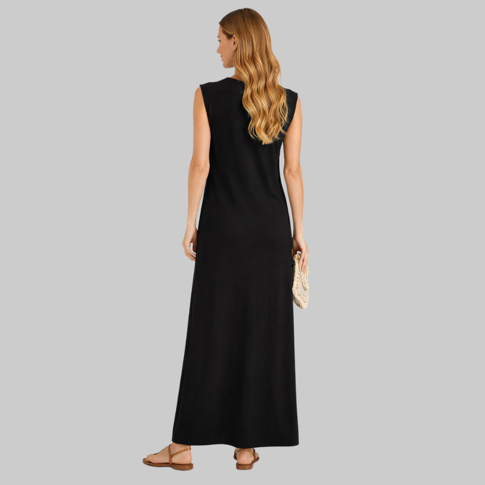 Hanne Robe Femme Maxi Élégante – Robe Estivale Fluide Anti-Froissement avec Poches