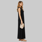 Hanne Robe Femme Maxi Élégante – Robe Estivale Fluide Anti-Froissement avec Poches
