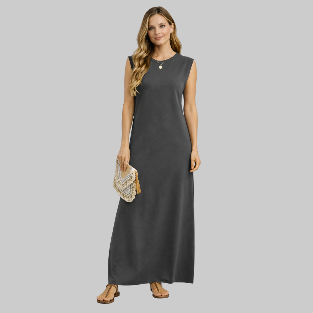 Hanne Robe Femme Maxi Élégante – Robe Estivale Fluide Anti-Froissement avec Poches