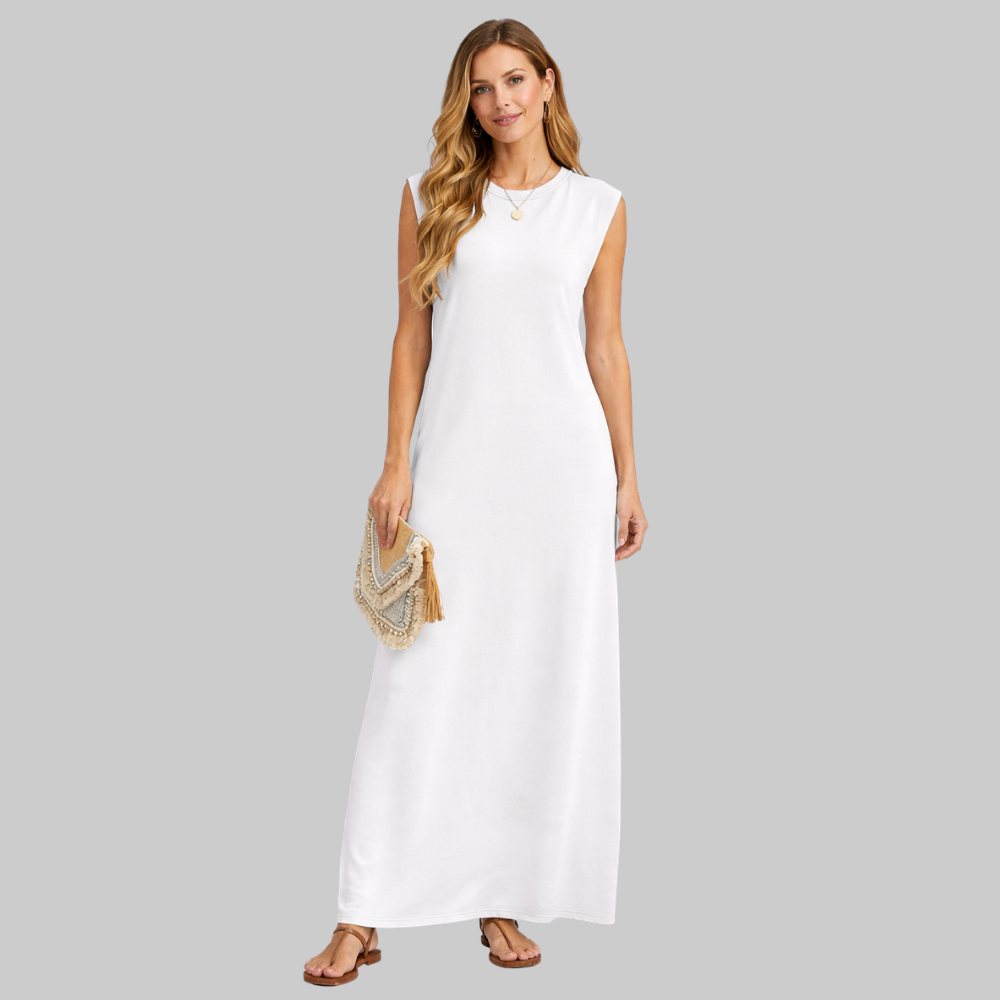 Hanne Robe Femme Maxi Élégante – Robe Estivale Fluide Anti-Froissement avec Poches