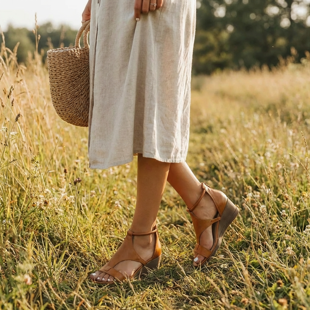 Sandales Femme Valeria à Plateforme – Bride Cheville, Bout Ouvert Élégant Estival