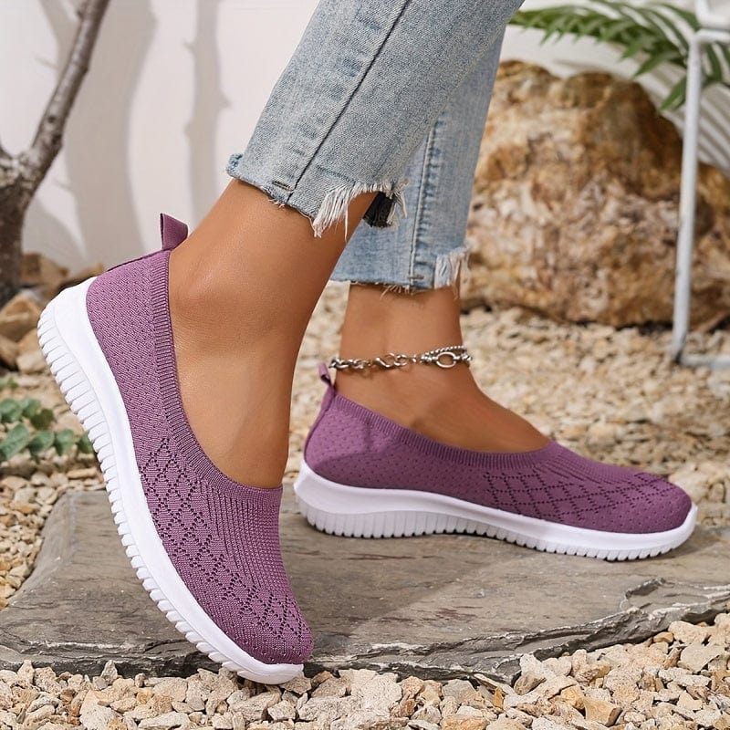 Baskets Giulia Femme Slip-On – Respirantes, Légères Confort Décontracté Sportif