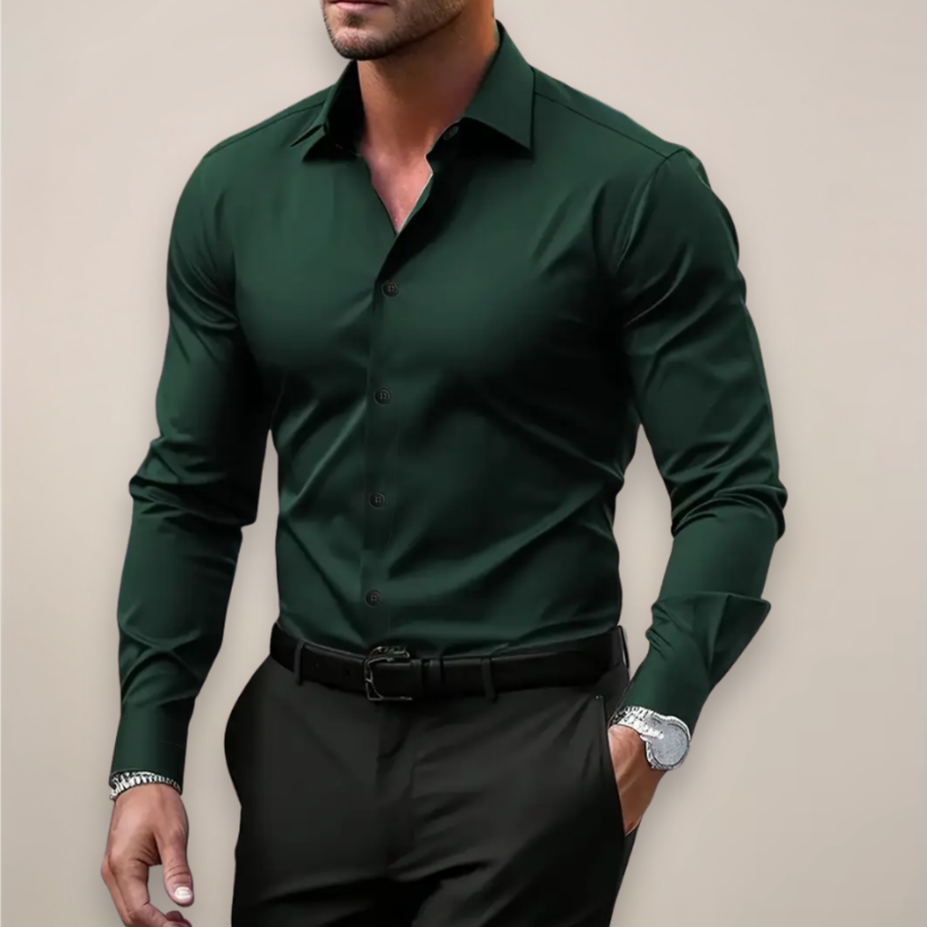 Javier Chemise Homme Élégante – Chemise Slim Fit Manches Longues, Col Classique