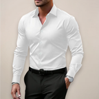 Javier Chemise Homme Élégante – Chemise Slim Fit Manches Longues, Col Classique