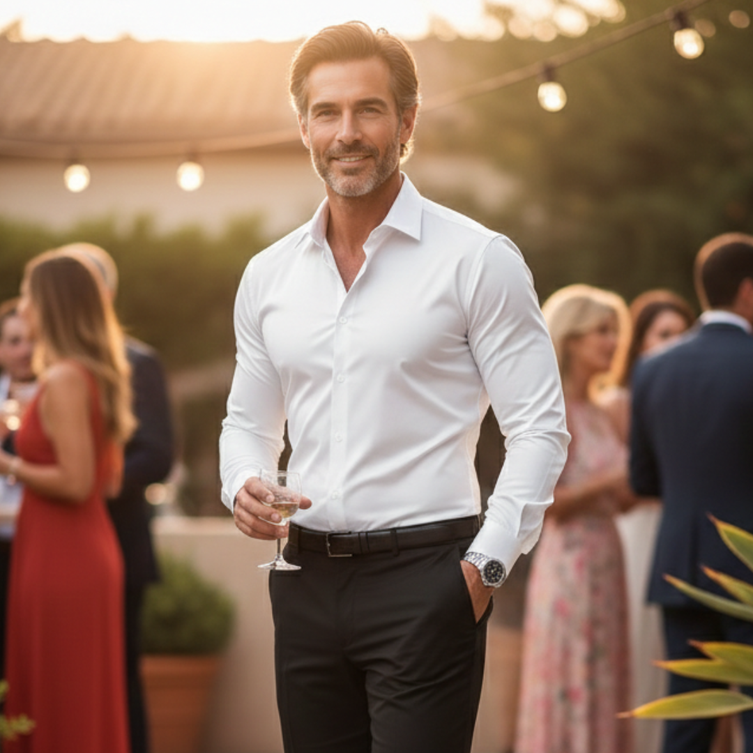 Javier Chemise Homme Élégante – Chemise Slim Fit Manches Longues, Col Classique