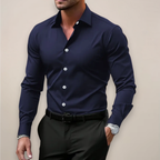 Javier Chemise Homme Élégante – Chemise Slim Fit Manches Longues, Col Classique