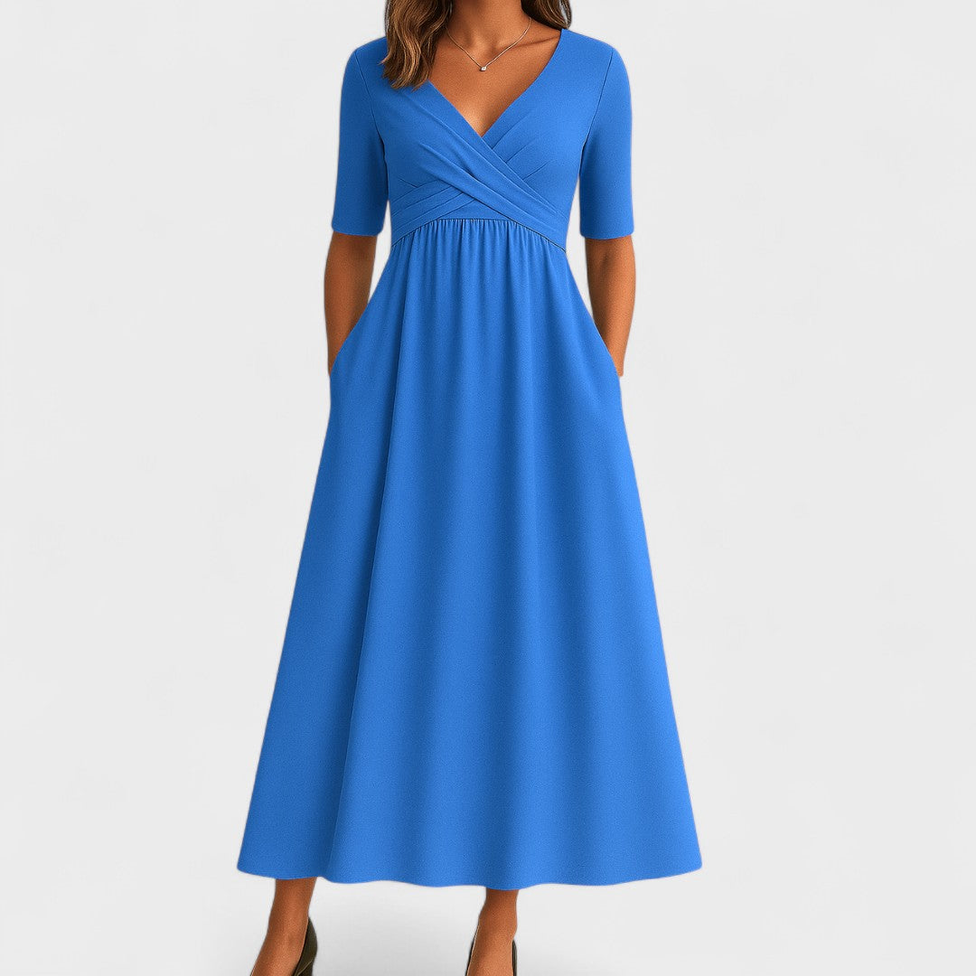 Clay Vestido Mujer Verano Línea A – Vestido Midi Ligero, Casual Elegante Diario
