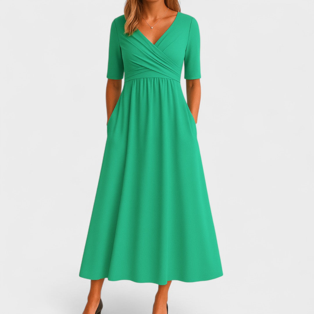 Clay Vestido Mujer Verano Línea A – Vestido Midi Ligero, Casual Elegante Diario