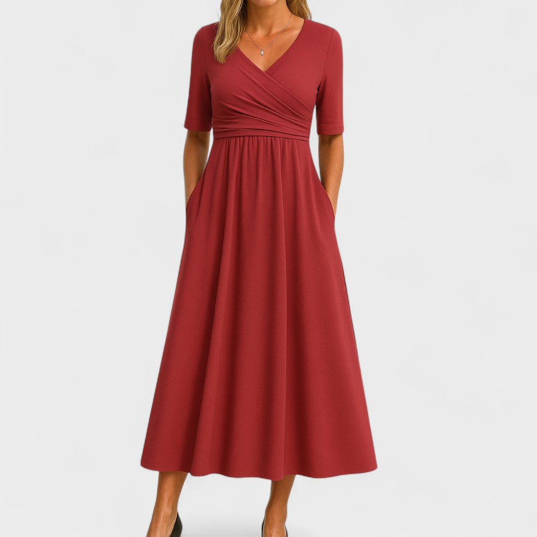 Clay Vestido Mujer Verano Línea A – Vestido Midi Ligero, Casual Elegante Diario