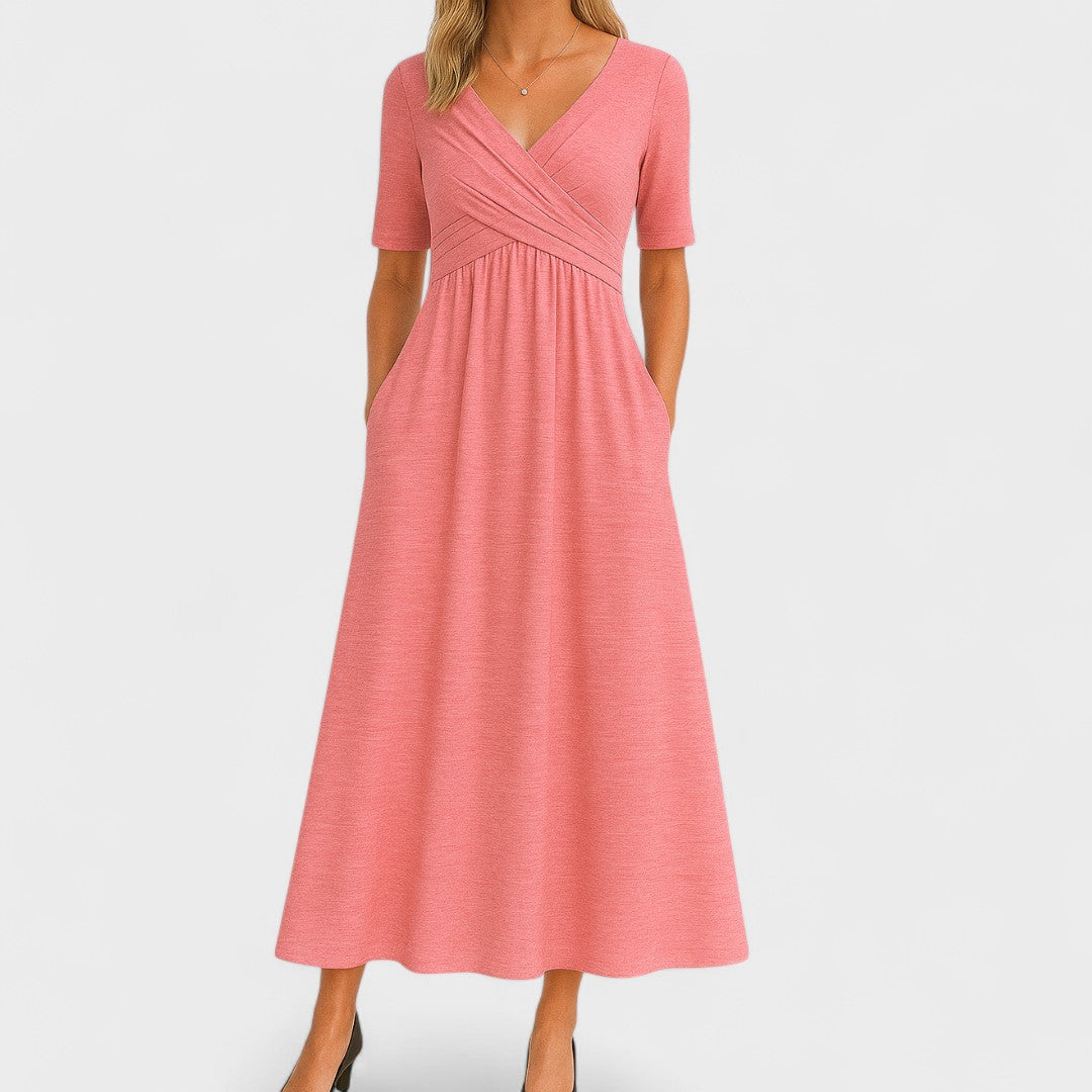 Clay Vestido Mujer Verano Línea A – Vestido Midi Ligero, Casual Elegante Diario