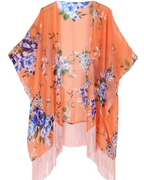 Isabel Kimono dámský – plážový přehoz z boho šifonu oversize s předním rozparkem