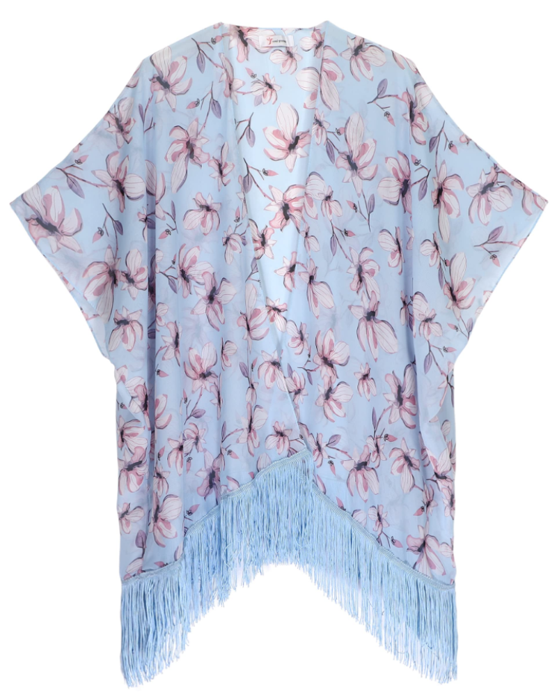 Isabel Kimono Donna – Pareo de Chifón Boho Oversize con Apertura Frontal