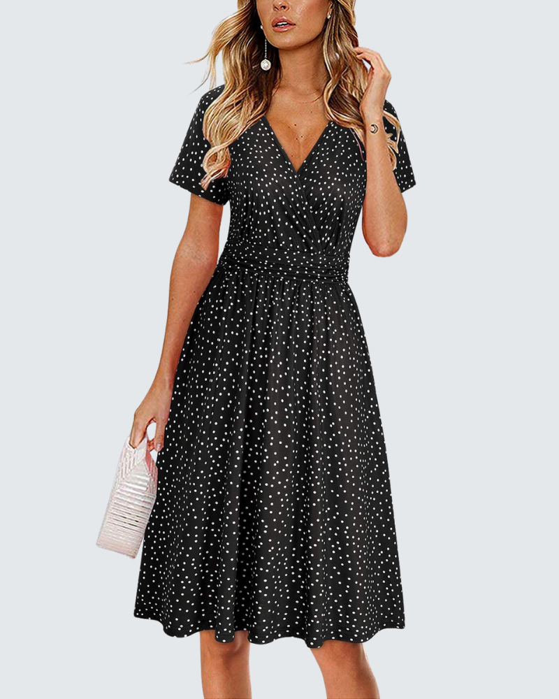 Lily Abito Estivo Donna – Vestito Midi Floreale con Scollo a V e Tasche