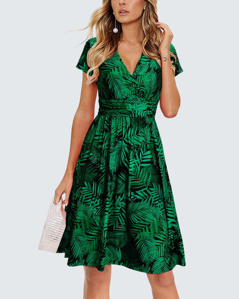 Lily Abito Estivo Donna – Vestito Midi Floreale con Scollo a V e Tasche