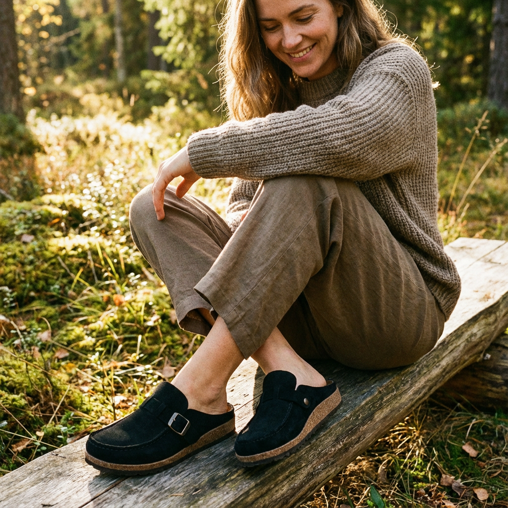 Mule Clara Zoccoli Femme – Boucle Réglable, Semelle Ergonomique Chic Vintage