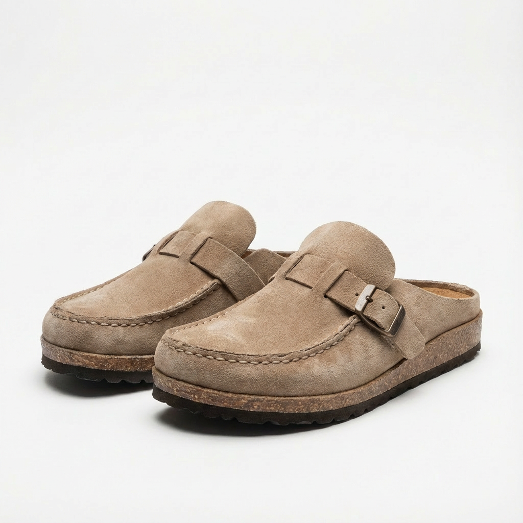 Clara Zoccoli Mule para Mujer – Hebilla Ajustable, Suela Ergonómica Vintage Chic