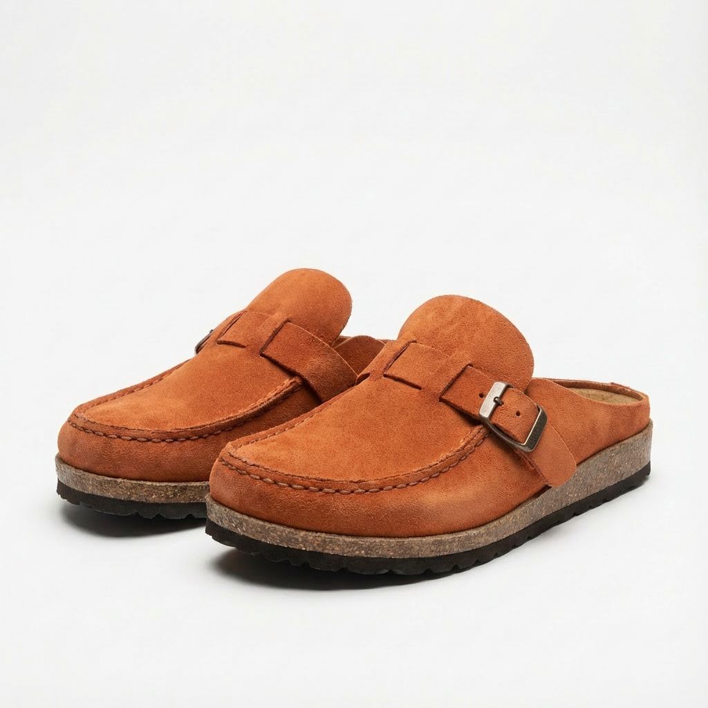 Clara Zoccoli Mule para Mujer – Hebilla Ajustable, Suela Ergonómica Vintage Chic