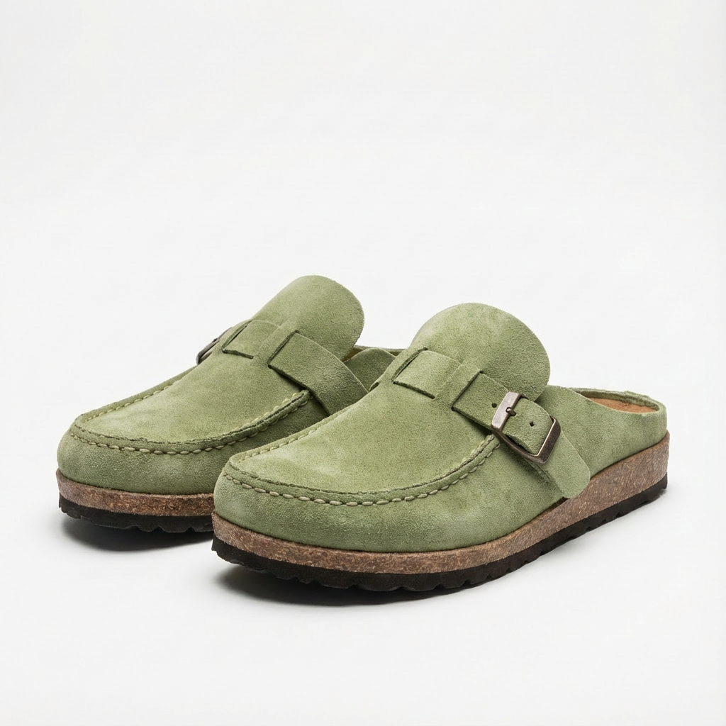 Clara Zoccoli Mule para Mujer – Hebilla Ajustable, Suela Ergonómica Vintage Chic