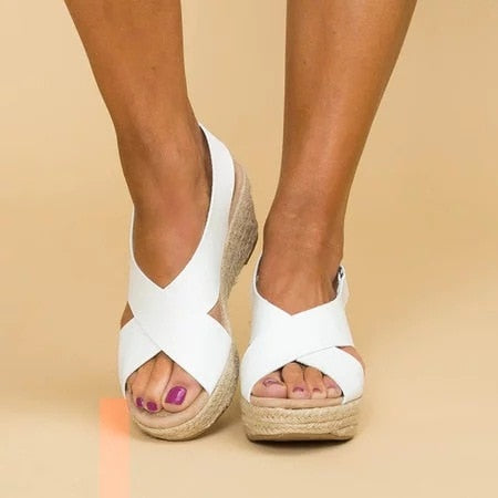 Kimberly Sandali Donna Zeppa Alpargatas – Tacón 6 cm Elegantes Veraniegas Casual Chic