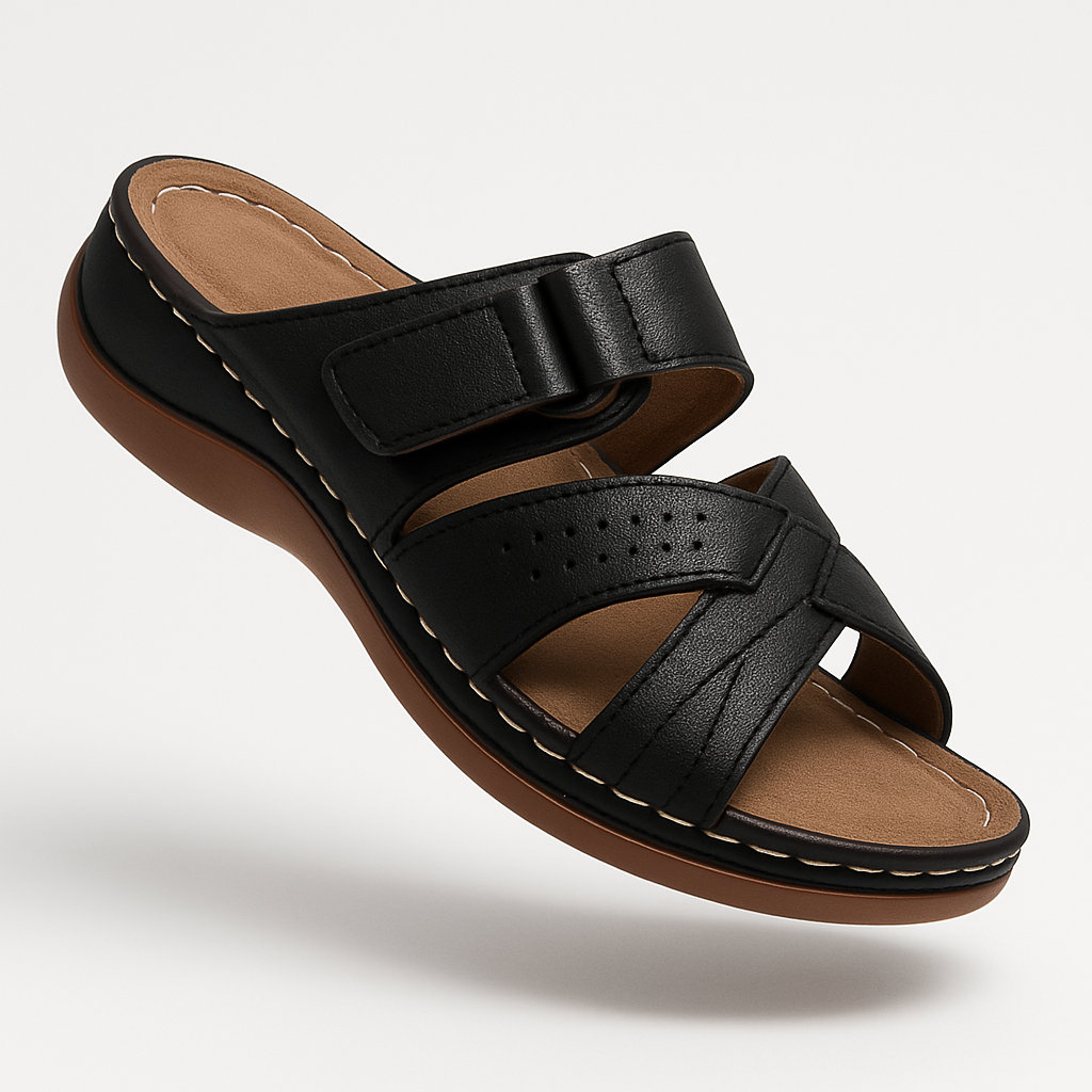 Wessa Sandali Mule Femme – Lanières Croisées, Semelle Haute Confort Estival