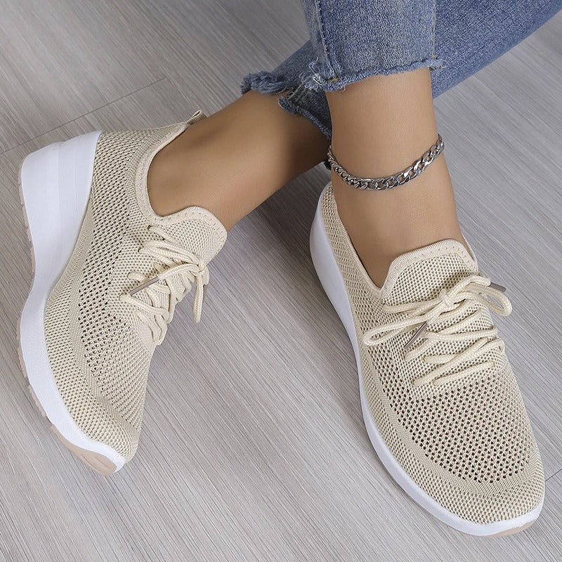 Baskets Gina pour femme respirantes – légères avec lacets, confort décontracté chic