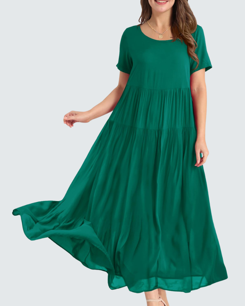 Madison Abito Maxi Donna – Vestito Boho in Cotone con Stampa Floreale e Tasche