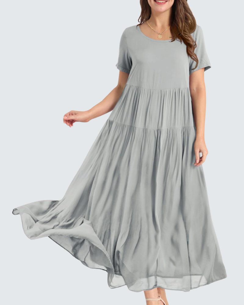 Madison Abito Maxi Donna – Vestito Boho in Cotone con Stampa Floreale e Tasche