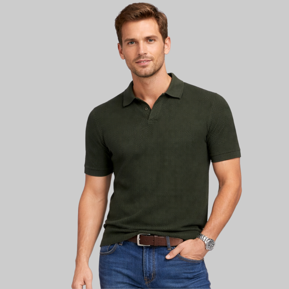 Marco Polo Hombre Estructurada – Camisa Elegante con Cuello Abierto y Ajuste Moderno
