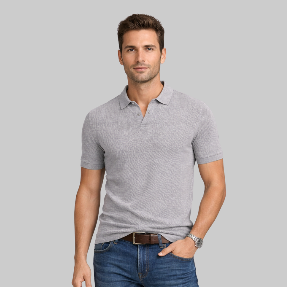 Marco Polo Hombre Estructurada – Camisa Elegante con Cuello Abierto y Ajuste Moderno