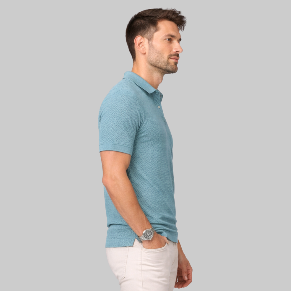 Marco Polo Homme Structuré – Maillot Élégant avec Col Ouvert et Coupe Moderne