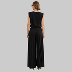 Maruja Ensemble Femme Élégant Deux Pièces – Ensemble Top Col V et Pantalon Large