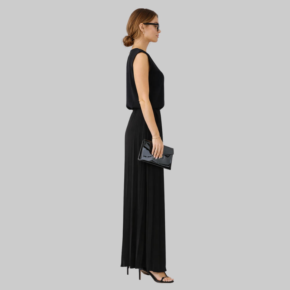 Maruja Ensemble Femme Élégant Deux Pièces – Ensemble Top Col V et Pantalon Large