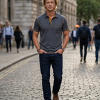Polo homme Andrea avec poche – Polo décontractée élégante en coton léger
