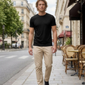 T-shirt slim fit Luca pour homme – T-shirt sportif extensible à manches courtes