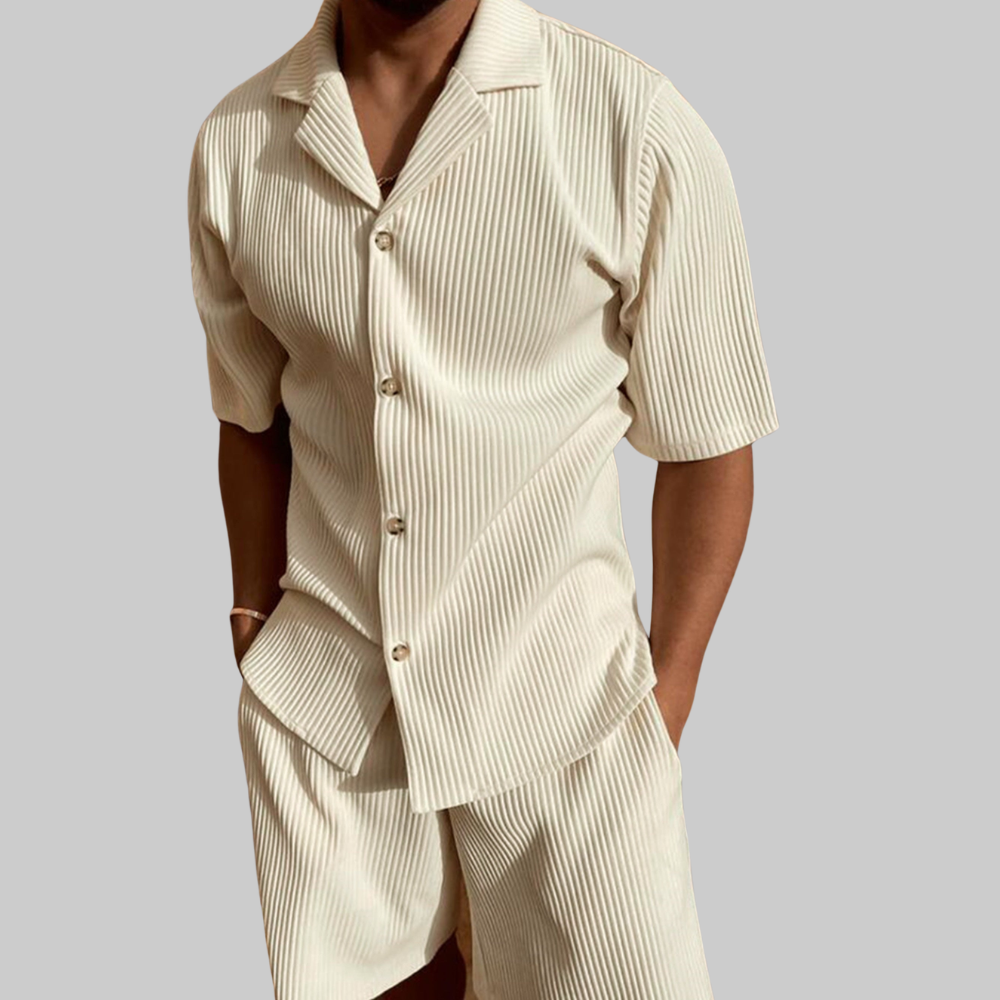Ibiza Ensemble Femme Lin – Tenue d'Été Élégante Deux Pièces, Légère Décontractée Chic