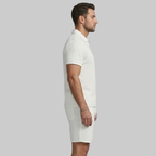 Sevi Ensemble Homme Estival Deux Pièces – Ensemble Waffle avec Chemise Zip et Short