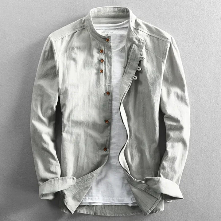 Oscar Camisa de Hombre Estilo Japonés – Katana Casual Elegante, Ligera, Corte Amplio