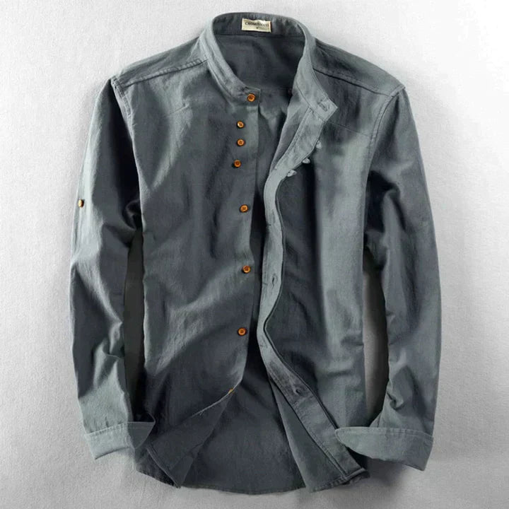 Oscar Camisa de Hombre Estilo Japonés – Katana Casual Elegante, Ligera, Corte Amplio