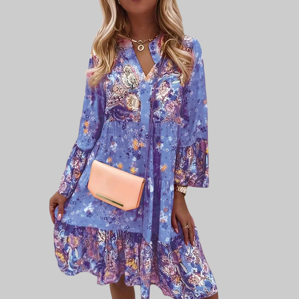 Pascale Vestido Maxi Mujer – Boho Floral, Corte Fluido y Estilo Elegante de Verano