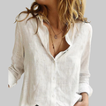 Elianna Blouse Femme – Lin Naturel, Respirant & Design Élégant Casual Chic