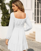 Juliette Abito Mini Donna – Vestito Off Shoulder con Maniche in Mesh & Vita Alta