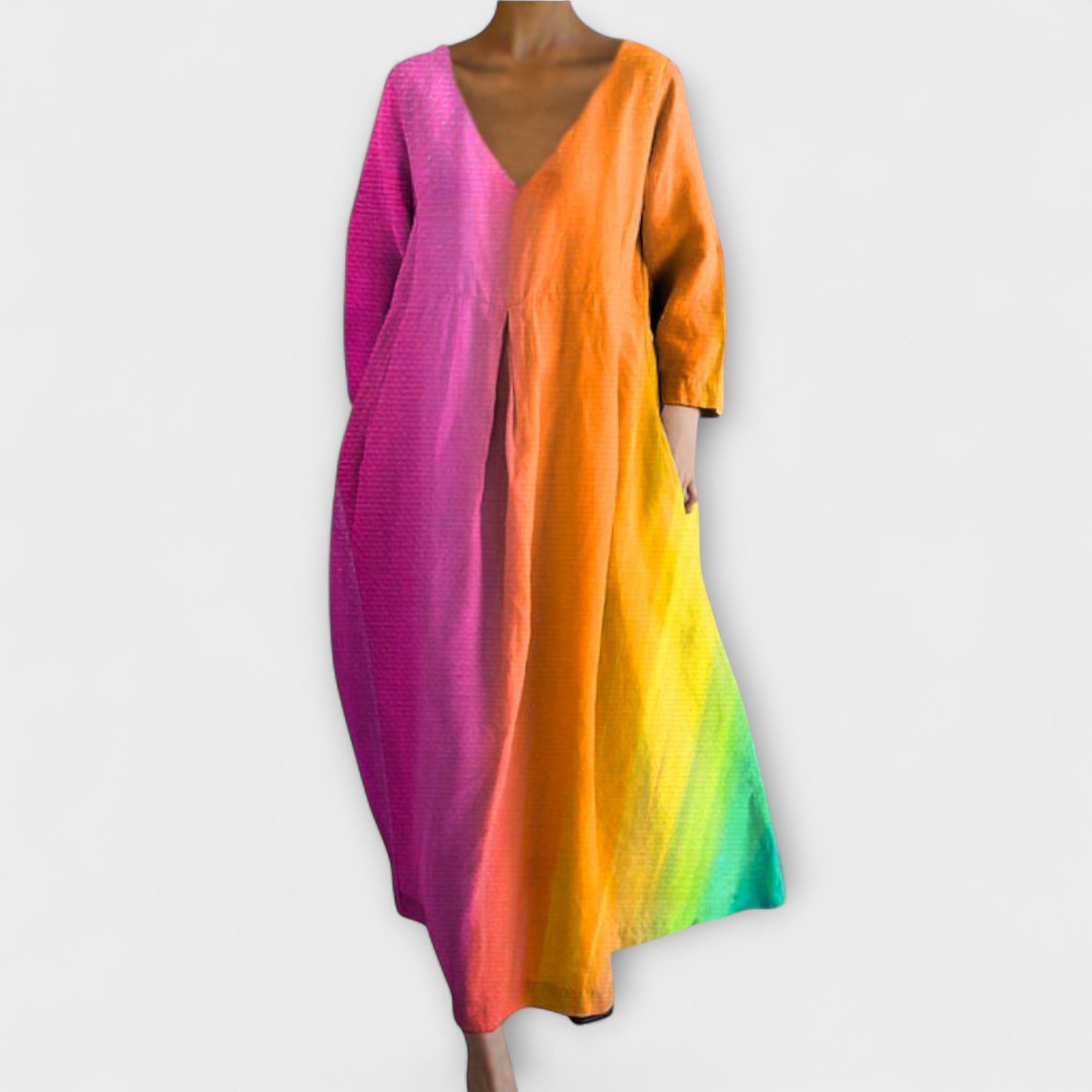Vestido Rory para Mujer con Escote en V – Vestido de Tul Ligero y Fluido, Elegante Casual Chic