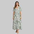 Olivia Robe Femme d'Été Légère – Robe Casual avec Col V Fluide
