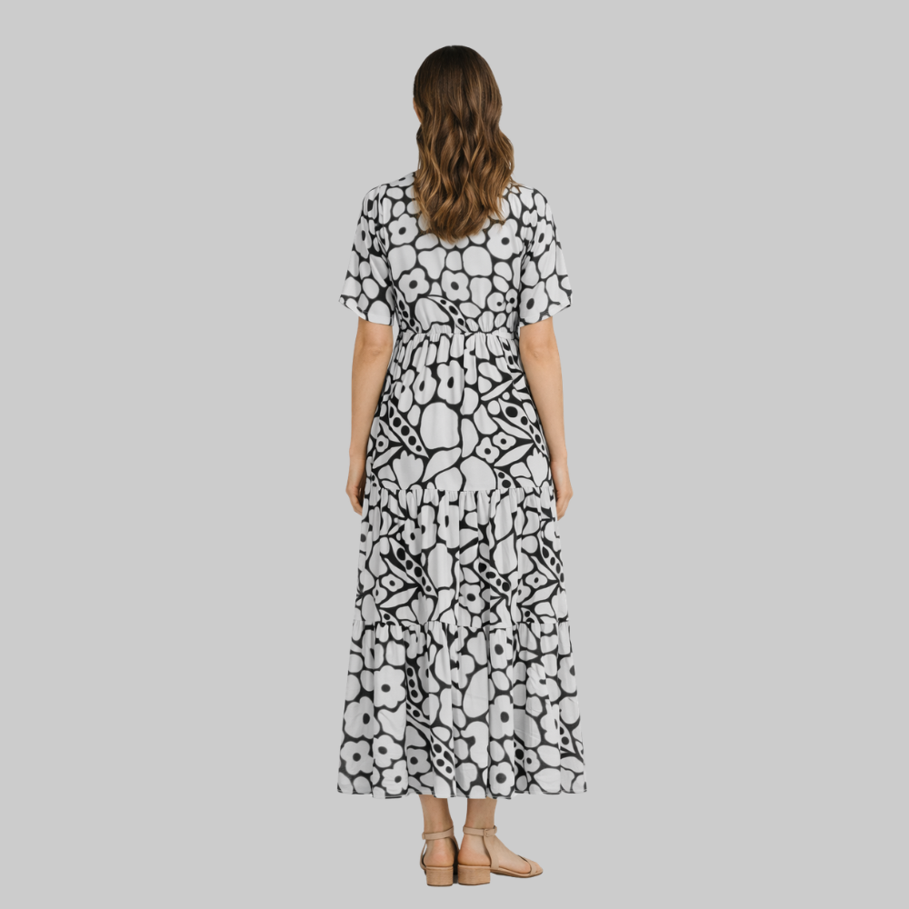 Olivia Robe Femme d'Été Légère – Robe Casual avec Col V Fluide