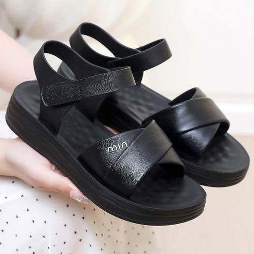 Amelia Sandalias Mujer Pie Ancho – Ajustables, Cómodas, Suela Amortiguada Casual