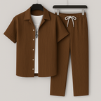 Tobby Conjunto para Hombre – Set de Lino Transpirable, Estilo Minimalista y Ajuste Relax
